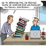 Les risques du travail sur écran rangement-chantier