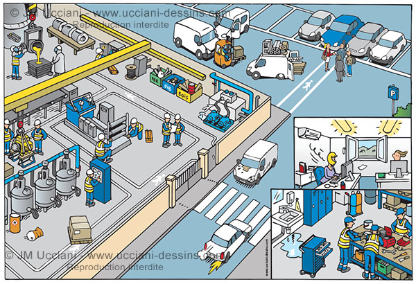 Chasse aux risques dans différents espaces professionnels